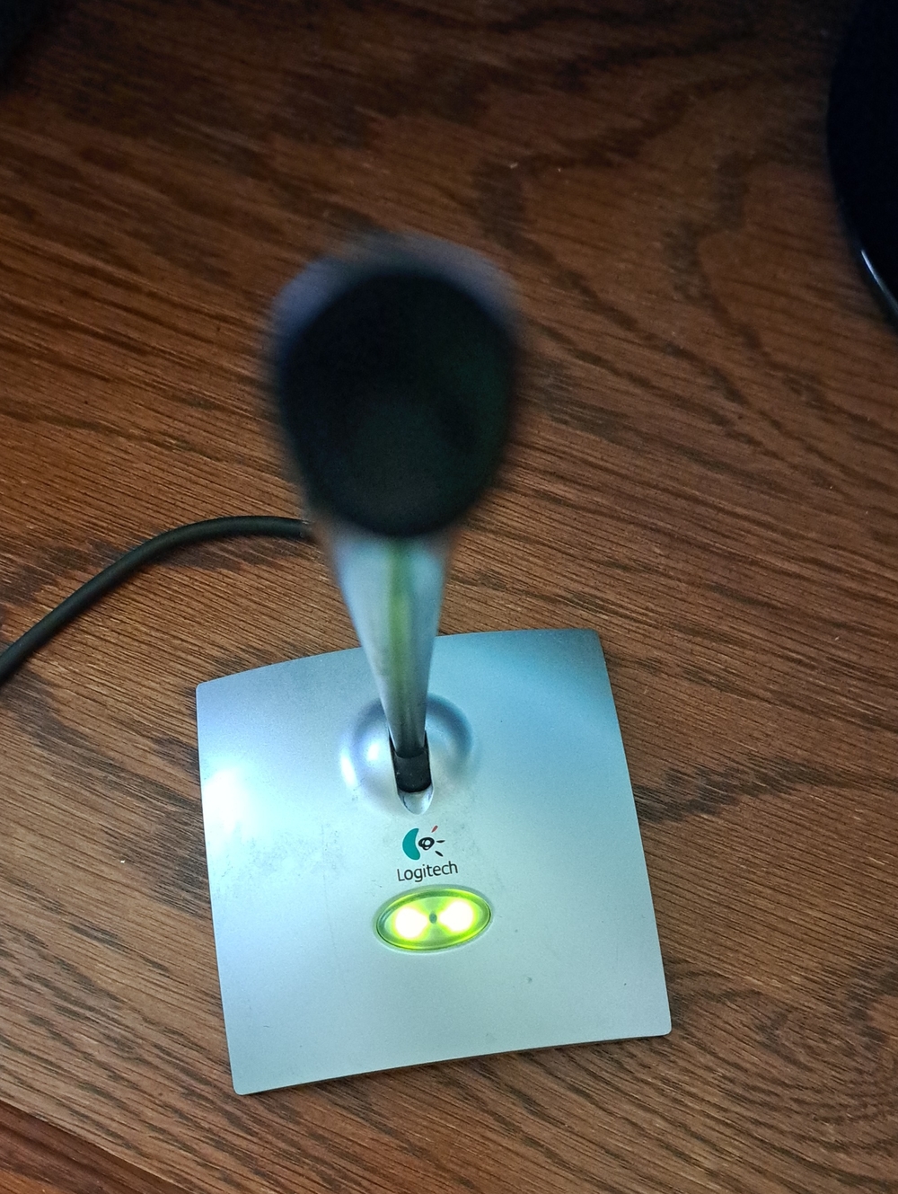 Logitech USB Desktop Microphone Silver Black Noise Canceling For PC/Mac Tested